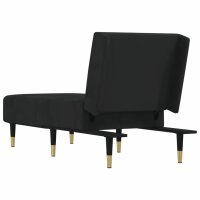 vidaXL Chaiselongue Schwarz Samt