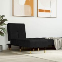 vidaXL Chaiselongue Schwarz Samt