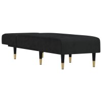 vidaXL Chaiselongue Schwarz Samt