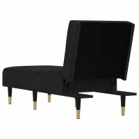 vidaXL Chaiselongue Schwarz Samt