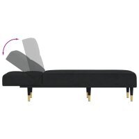 vidaXL Chaiselongue Schwarz Samt