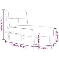 vidaXL Chaiselongue Schwarz Samt