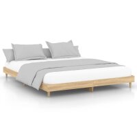 vidaXL Bettgestell Sonoma-Eiche 180x200 cm Holzwerkstoff