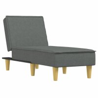 vidaXL Chaiselongue Dunkelgrau Stoff