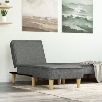 vidaXL Chaiselongue Dunkelgrau Stoff