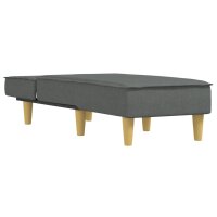 vidaXL Chaiselongue Dunkelgrau Stoff