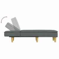 vidaXL Chaiselongue Dunkelgrau Stoff