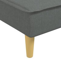 vidaXL Chaiselongue Dunkelgrau Stoff