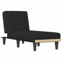 vidaXL Chaiselongue Schwarz Samt