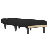 vidaXL Chaiselongue Schwarz Samt