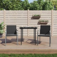 vidaXL 3-tlg. Garten-Essgruppe mit Kissen Poly Rattan und...