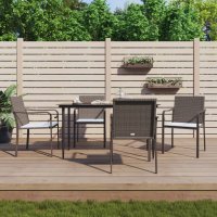 vidaXL 5-tlg. Garten-Essgruppe mit Kissen Poly Rattan und...
