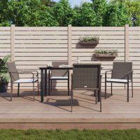 vidaXL 5-tlg. Garten-Essgruppe mit Kissen Poly Rattan und...