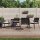 vidaXL 5-tlg. Garten-Essgruppe mit Kissen Poly Rattan und Stahl