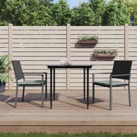 vidaXL 3-tlg. Garten-Essgruppe mit Kissen Poly Rattan und...