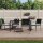 vidaXL 5-tlg. Garten-Essgruppe mit Kissen Poly Rattan und Stahl