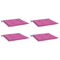 vidaXL Gartenstuhl-Kissen 4 Stk. Rosa 40x40x3 cm Stoff