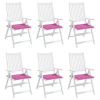 vidaXL Gartenstuhl-Kissen 6 Stk. Rosa 40x40x3 cm Stoff