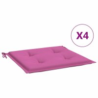 vidaXL Gartenstuhl-Kissen 4 Stk. Rosa 50x50x3 cm Stoff