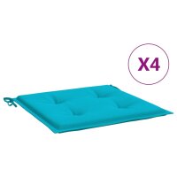 vidaXL Gartenstuhl-Kissen 4 Stk. Türkis 50x50x3 cm...