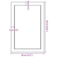 vidaXL Wandregal 40x60x4 cm Massivholz Eiche Unbehandelt