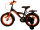 Volare Thombike 14 Zoll 22,5 cm Jungen R&uuml;cktrittbremse Schwarz/Orange