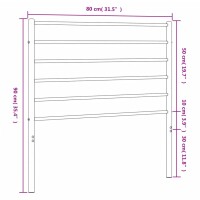 vidaXL Kopfteil Metall Schwarz 75 cm