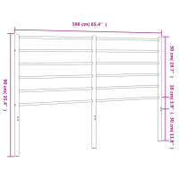 vidaXL Kopfteil Metall Wei&szlig; 160 cm