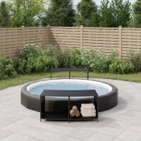 vidaXL Outdoor-Regale 2 Stk. Schwarz Poly Rattan