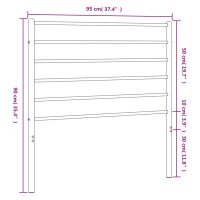 vidaXL Kopfteil Metall Schwarz 90 cm