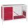 vidaXL Kaninchenstall Rot 103x44x69,5 cm Massivholz Kiefer