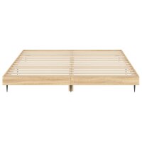 vidaXL Bettgestell Sonoma-Eiche 180x200 cm Holzwerkstoff