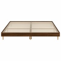 vidaXL Bettgestell Braun Eichen-Optik 120x200 cm Holzwerkstoff