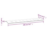 vidaXL Gartenbank-Auflage Blattmuster 200x50x3 cm Stoff