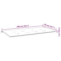 vidaXL Gartenbank-Auflage Blattmuster 100x50x3 cm Oxford-Gewebe