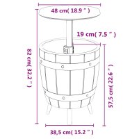 vidaXL 3-in-1 Tisch mit Eisk&uuml;hler Schwarz Polypropylen