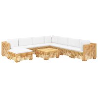 vidaXL 9-tlg. Garten-Lounge-Set mit Kissen Massivholz Teak