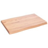 vidaXL Schreibtischplatte Hellbraun 60x40x4 cm Massivholz Eiche