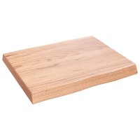 vidaXL Schreibtischplatte Hellbraun 60x50x6 cm Massivholz Eiche