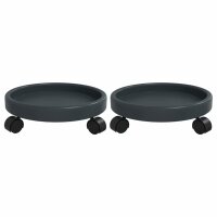 vidaXL Pflanzenroller mit Rollen 2 Stk. Grau Durchmesser...