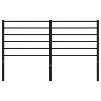 vidaXL Kopfteil Metall Schwarz 135 cm