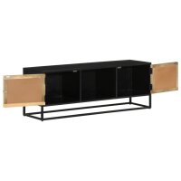 vidaXL TV-Schrank 110x30x40 cm Massivholz Mango und Eisen