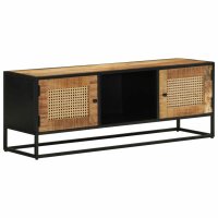 vidaXL TV-Schrank 110x30x40 cm Raues Massivholz Mango...