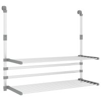 vidaXL W&auml;schetrockner f&uuml;r Balkon 89x25x(60-95) cm Aluminium