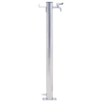 vidaXL Wassersäule für den Garten 40 cm Edelstahl Rund