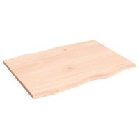 vidaXL Schreibtischplatte 80x60x2 cm Massivholz Eiche Unbehandelt