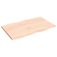 vidaXL Schreibtischplatte 80x50x2 cm Massivholz Eiche Unbehandelt