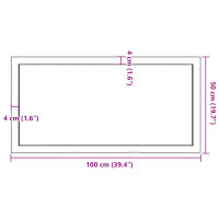 vidaXL Wandregal 100x50x6 cm Massivholz Eiche Unbehandelt