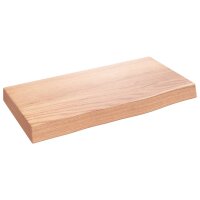 vidaXL Wandregal Hellbraun 40x20x4 cm Massivholz Eiche...