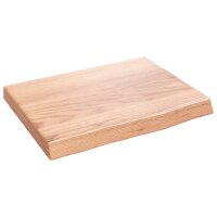 vidaXL Wandregal Hellbraun 40x30x4 cm Massivholz Eiche Behandelt